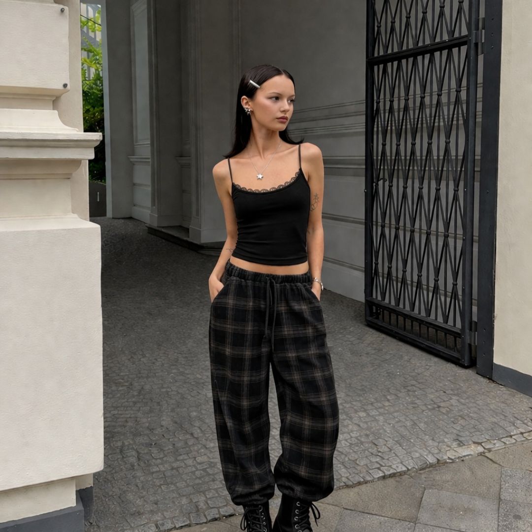 PANTALON BAGGY CUADROS