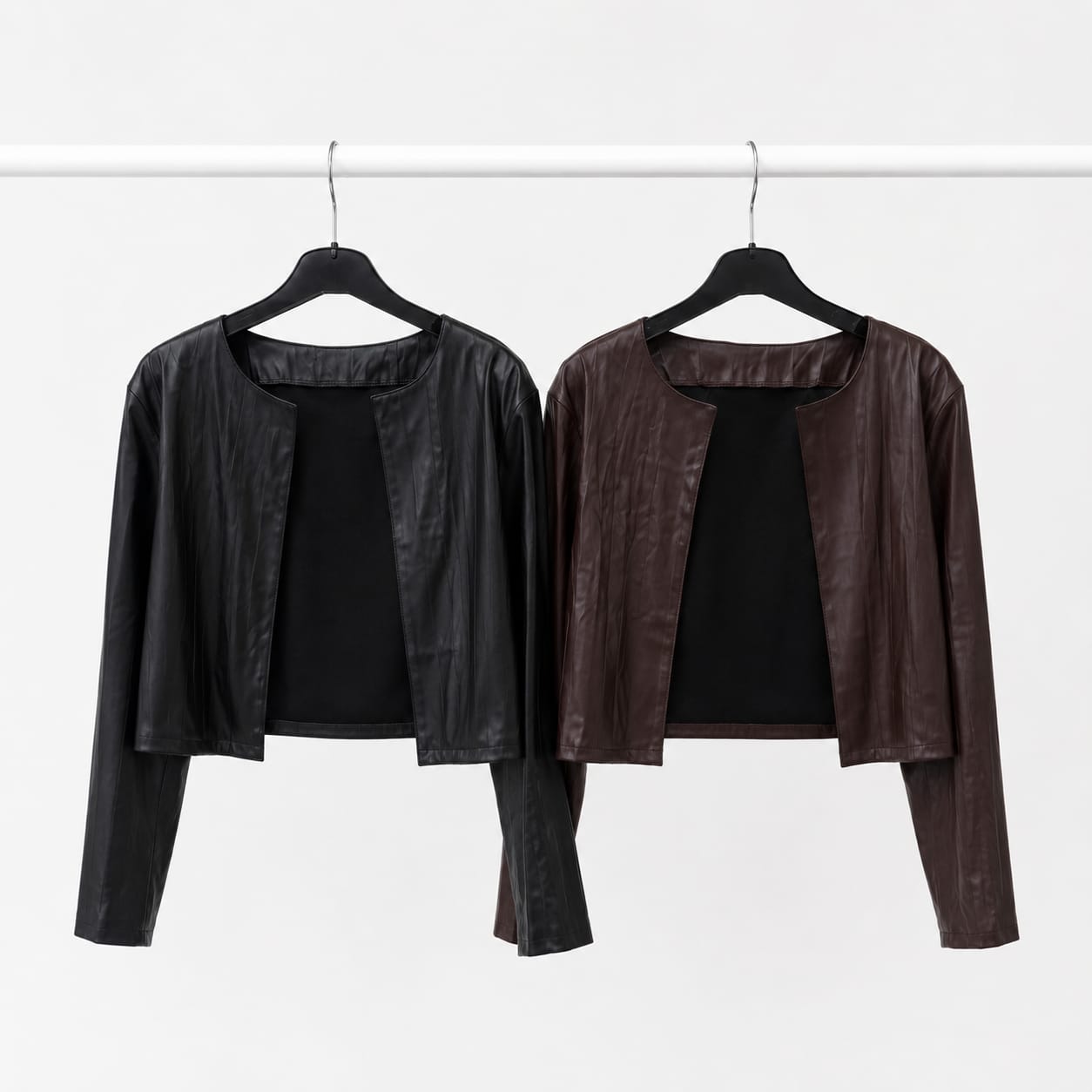 CHAQUETA CUERINA SIN BOTON