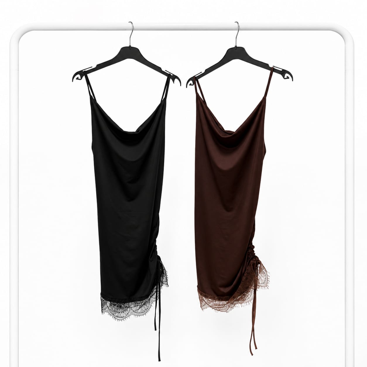 VESTIDO MICROF CON PUNTILLA